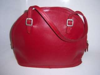   Vintage Signature Red Leather Small Purse Handbag Evening Bag #9525