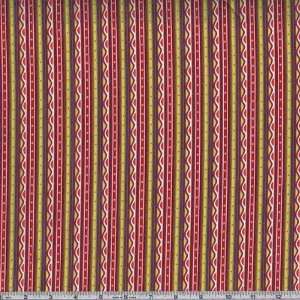  45 Wide Moonlight Dancing Stripe Red Fabric By The Yard 