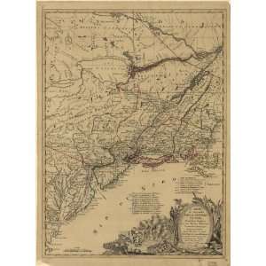  1781 map of Northeastern States,