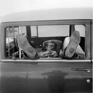  James Dean Resting in a Car 1955
