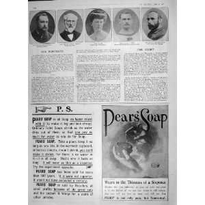   1906 FREAM TENNANT DUNCAN BETTS DAVITT PORTRAIT PEARS