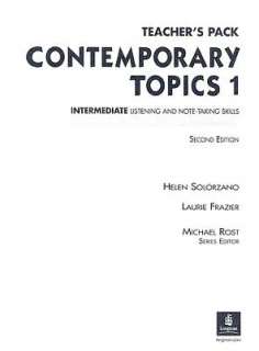 Contemporary Topics Teachers Pack Intermediate Listening and Note 