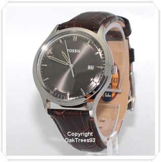 FOSSIL MENS ANSEL BROWN LEATHER WATCH FS4672  