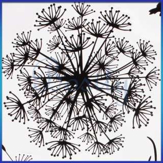 Flying Dandelion Wall Decal Removable Wall Sticker Black Mordern Room 