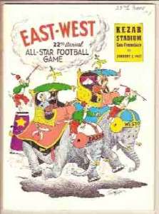1947 East   West Shine All Star College Football Game.  
