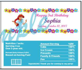 10 Little Mermaid Ariel Personalized Invitations #3  