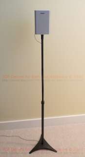Pair Pole Adjustable Silver Floor Speaker Stands Sound  