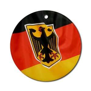  Ornament (Round) German Flag Waving 