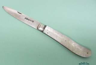 Mother Of Pearl & Sterling Silver Fruit Knife By Henry Wilkinson 