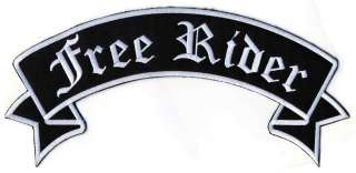 Free Rider Large Back Motorcycle Embroidered Patch  
