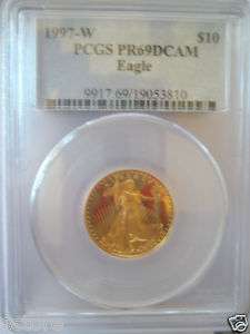 1997 W $10 PCGS PR69DCAM 1/4 OZ, GOLD American Eagle  