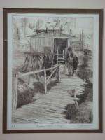 1977 Signed Artists Proof Fishermans Wharf Print  