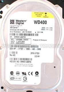 Western Digital 40 GB Desktop Hard Drive WD400BB 75DEA0  