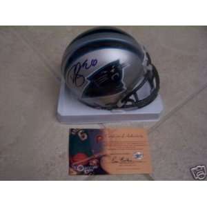 DeShaun Foster Autographed Mini Helmet   Carolina Panthers  