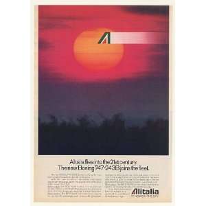  1980 Alitalia Airlines Boeing 747 243B Joins Fleet Print 