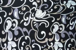 Black and white swirl pattern fits into the popular B & W styling 