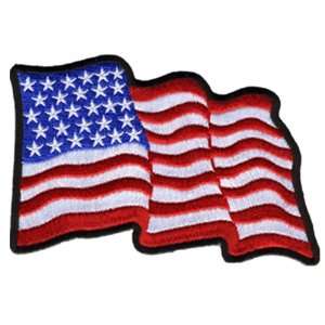  Wavy U.S. Flag Patch Automotive