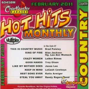  Chartbuster Karaoke CDG CB60458   Hot Hits Country Febuary 