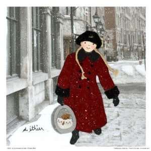  Promeneuse de Chats by Diane Ethier. Size 12.00 inches 