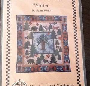 Seasons In The Pines Winter Quilt Pattern Jean Wells Forest Animals 