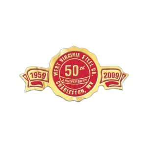   Embossed foil anniversary seal with banner, 1000 seals per roll