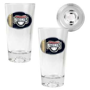  Washington Nationals MLB 2pc Pint Ale Glass Set with 