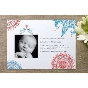    Joyful Lovebirds Baptism and Christening Invitatio Baby