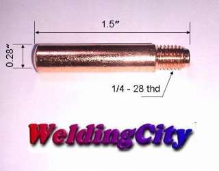 25 Contact Tips 14H 40 Tweco Lincoln MIG Welding Guns  
