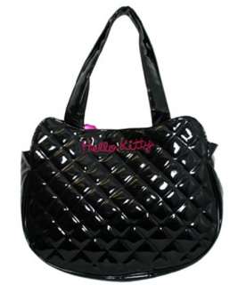 Hello Kitty Black Quilted Face Tote Bag by Loungefly  