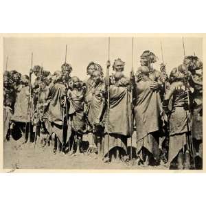   Tribe Kenya Dance Warriors   Original Halftone Print