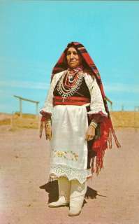 Pueblo Woman Full Dress Native American Indian Postcard  