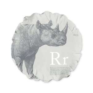  Rhino   Warm Grey Floor Pillow Pillows