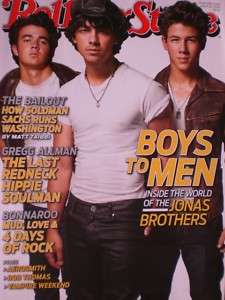 JONAS BROTHERS 7/9/09 Rolling Stone GREGG ALLMAN  