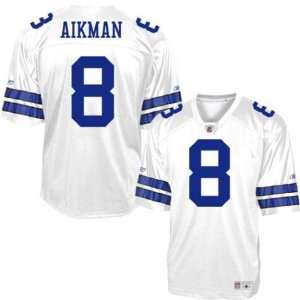   Cowboys #8 Troy Aikman Legends White Replica Jersey