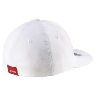 new icon abrasion white flatbill hat small/meduim  