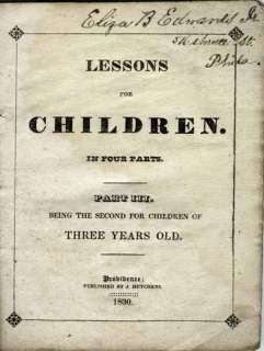   publishing firm of Hutchens & Weeden, Providence, Rhode Island 1830