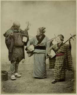 1870s PHOTO JAPAN   MUSICIANS BEATO STILLFRIED  