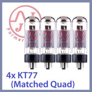 4x NEW JJ Tesla KT77 Vacuum Tubes, Matched Quad TESTED  