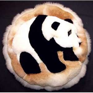   SoftRugs Giant Panda Design Round Alpaca Pillow Cover