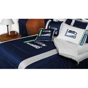  Seattle Seahawks NFL Bedding   Sidelines Comforter and 