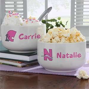  Personalized Bowl for Girls   Alphabet Animals