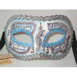    Light Blue Colombina Pergamena Venetian Mask