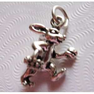   Bunny, Traditional, Sterling Silver Charm Great for Scrapbooking