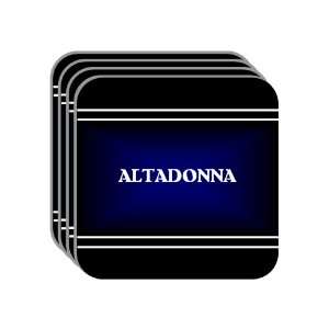   Name Gift   ALTADONNA Set of 4 Mini Mousepad Coasters (black design