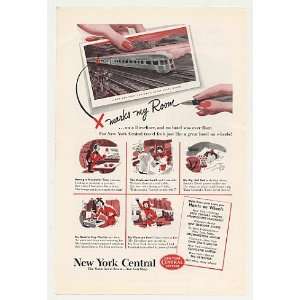 1950 New York Central Railroad Dieseliner Train Print Ad 