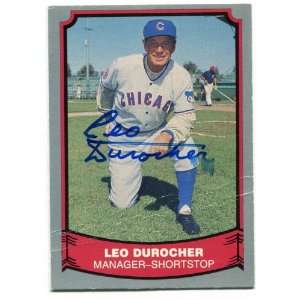  Leo Durocher Autographed/Hand Signed 1988 Pacific Card 