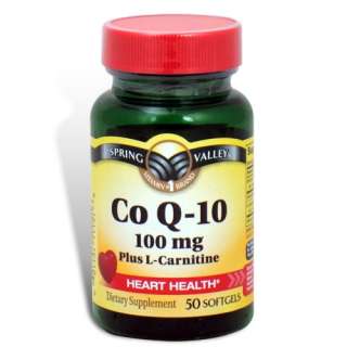 Co Q 10 & L Carnitine 100 mg 50 Softgels Spring Valley  