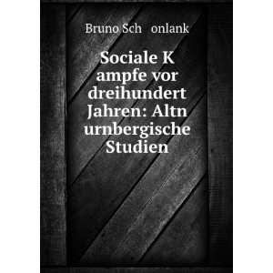   Jahren Altn urnbergische Studien Bruno Schï¿½onlank Books