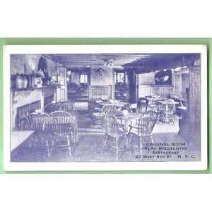    Postcard McCollister Restaurant New York City 1939 