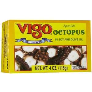 Vigo Octopus In Soy & Olive Oil, Cans, 4 oz, 10 pk  